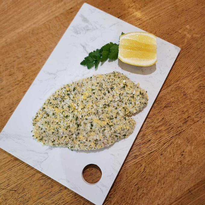 Chicken Breast Parmigiana Schnitzel  Per KG