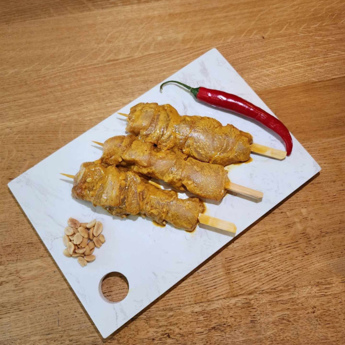 Chicken Breast Satay Skewers per KG